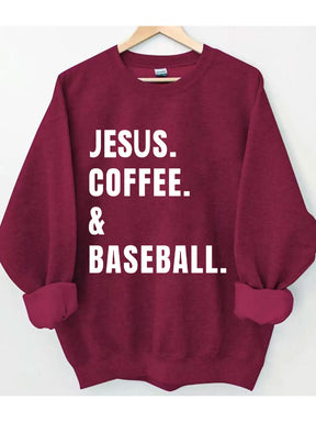 Sweat-shirt de baseball Jésus Café