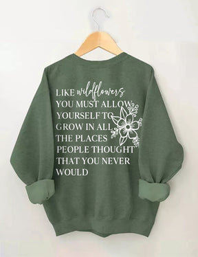 Sweat-shirt J'aime les fleurs sauvages