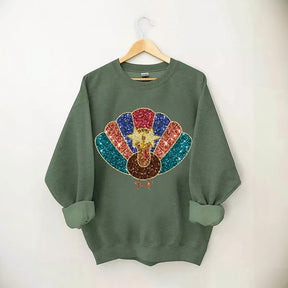 Sweat-shirt d'automne vintage dinde de Thanksgiving