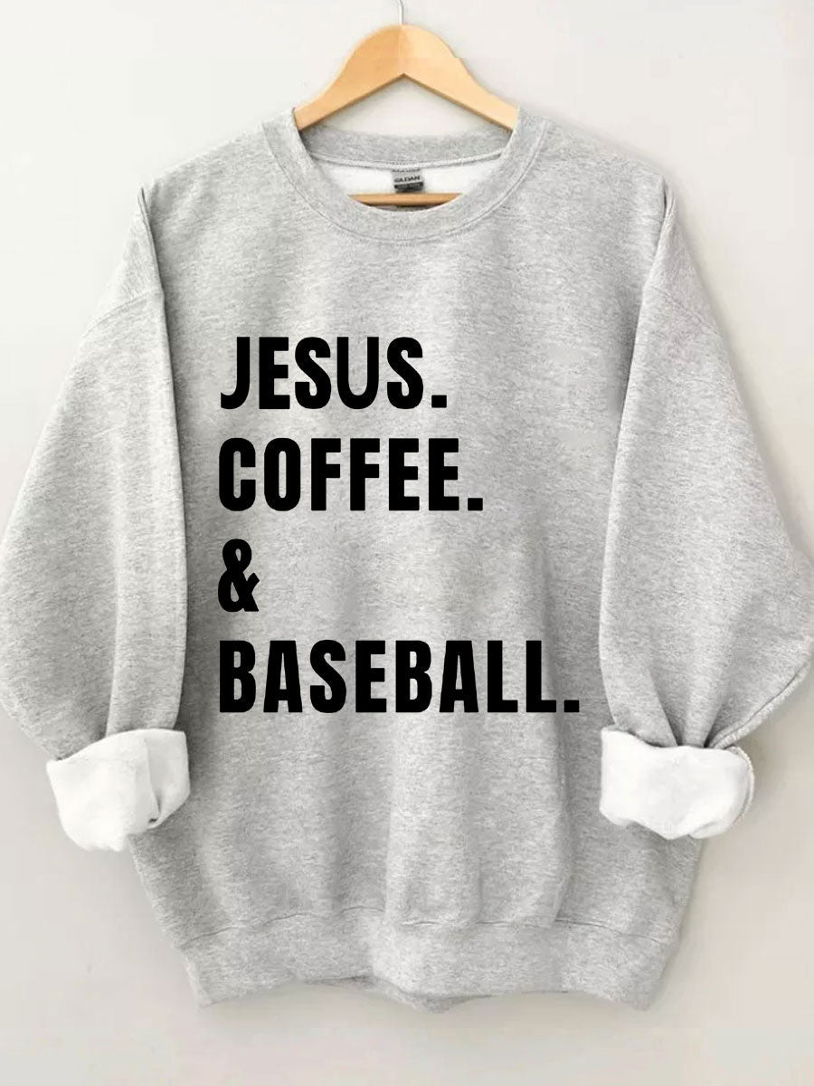 Jesus Coffee Baseball Sweatshirt