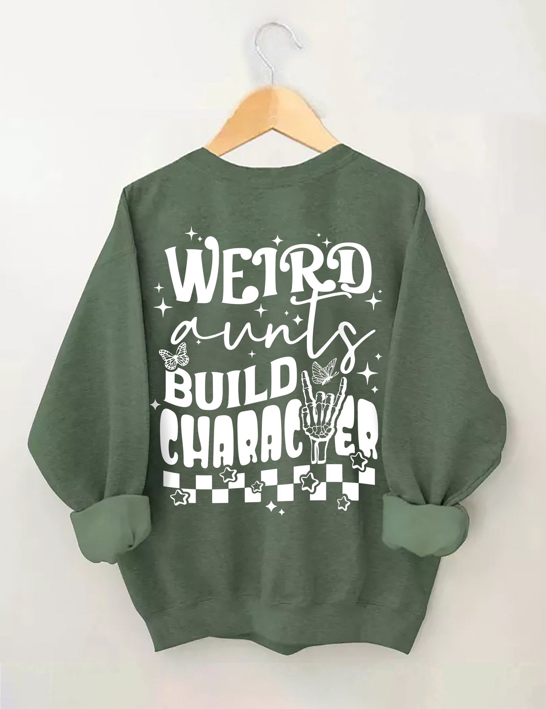 Sweat-shirt de personnage de construction de tantes étranges