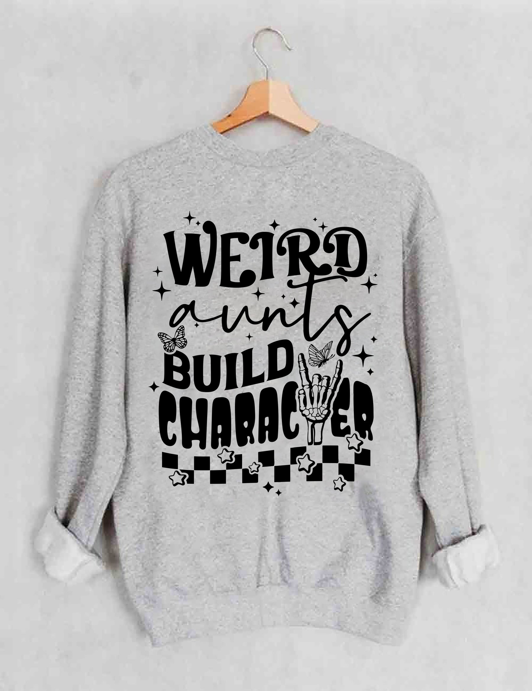 Sweat-shirt de personnage de construction de tantes étranges