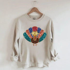 Sweat-shirt d'automne vintage dinde de Thanksgiving