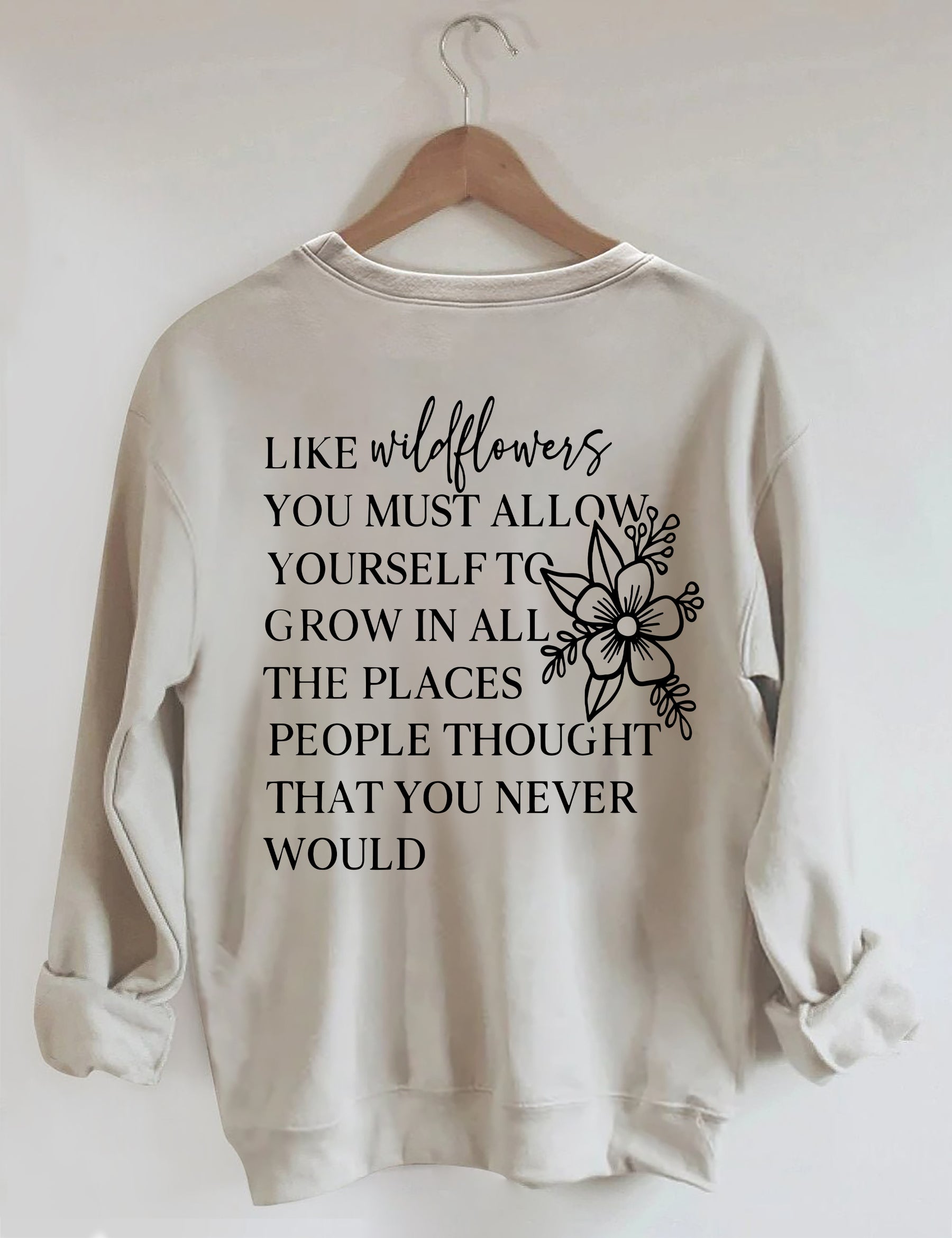 Sweat-shirt J'aime les fleurs sauvages