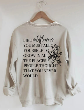 Sweat-shirt J'aime les fleurs sauvages