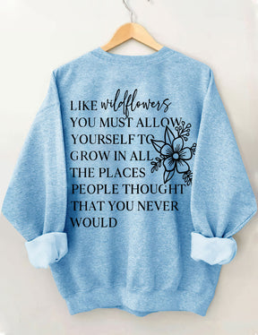 Sweat-shirt J'aime les fleurs sauvages