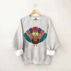 Sweat-shirt d'automne vintage dinde de Thanksgiving
