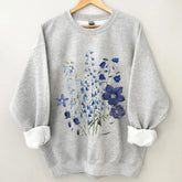 Sweat-shirt imprimé fleurs sauvages