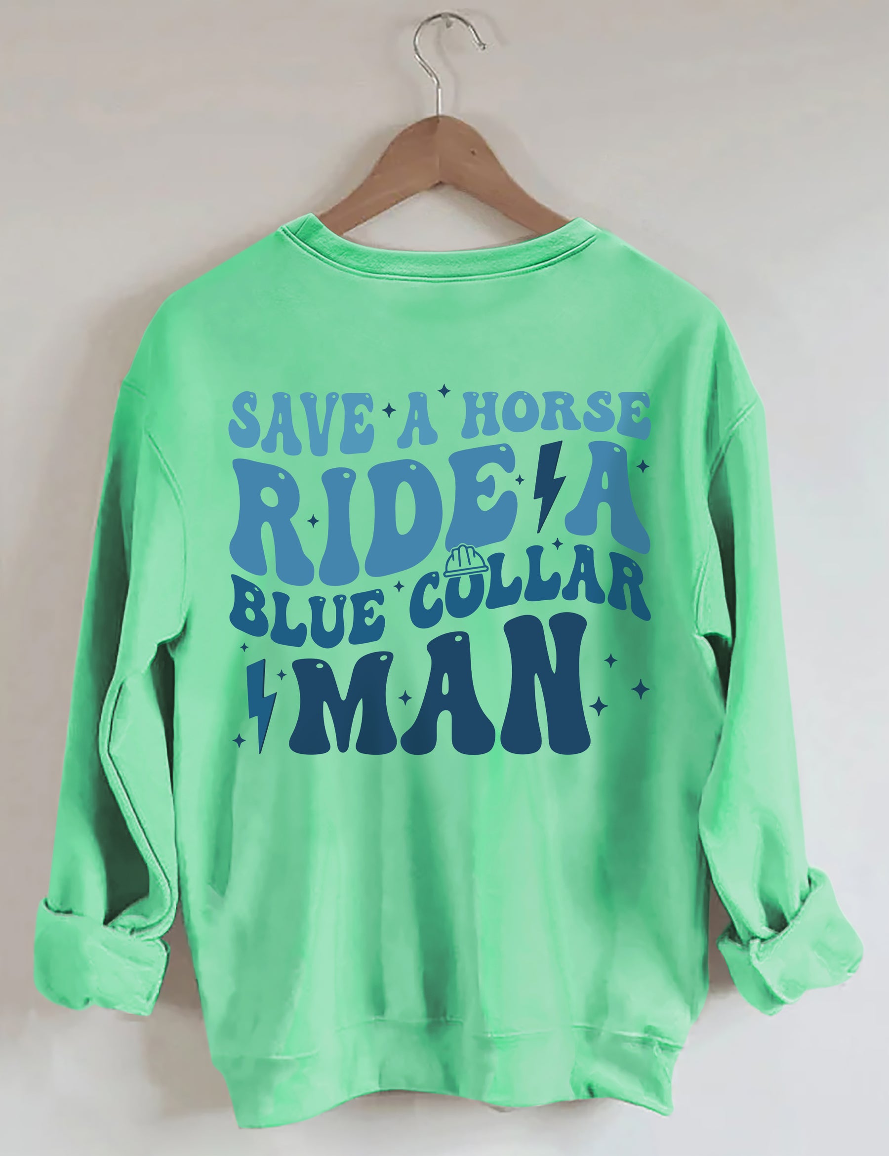 Save A Horse Ride A Blue Collar Herren-Sweatshirt