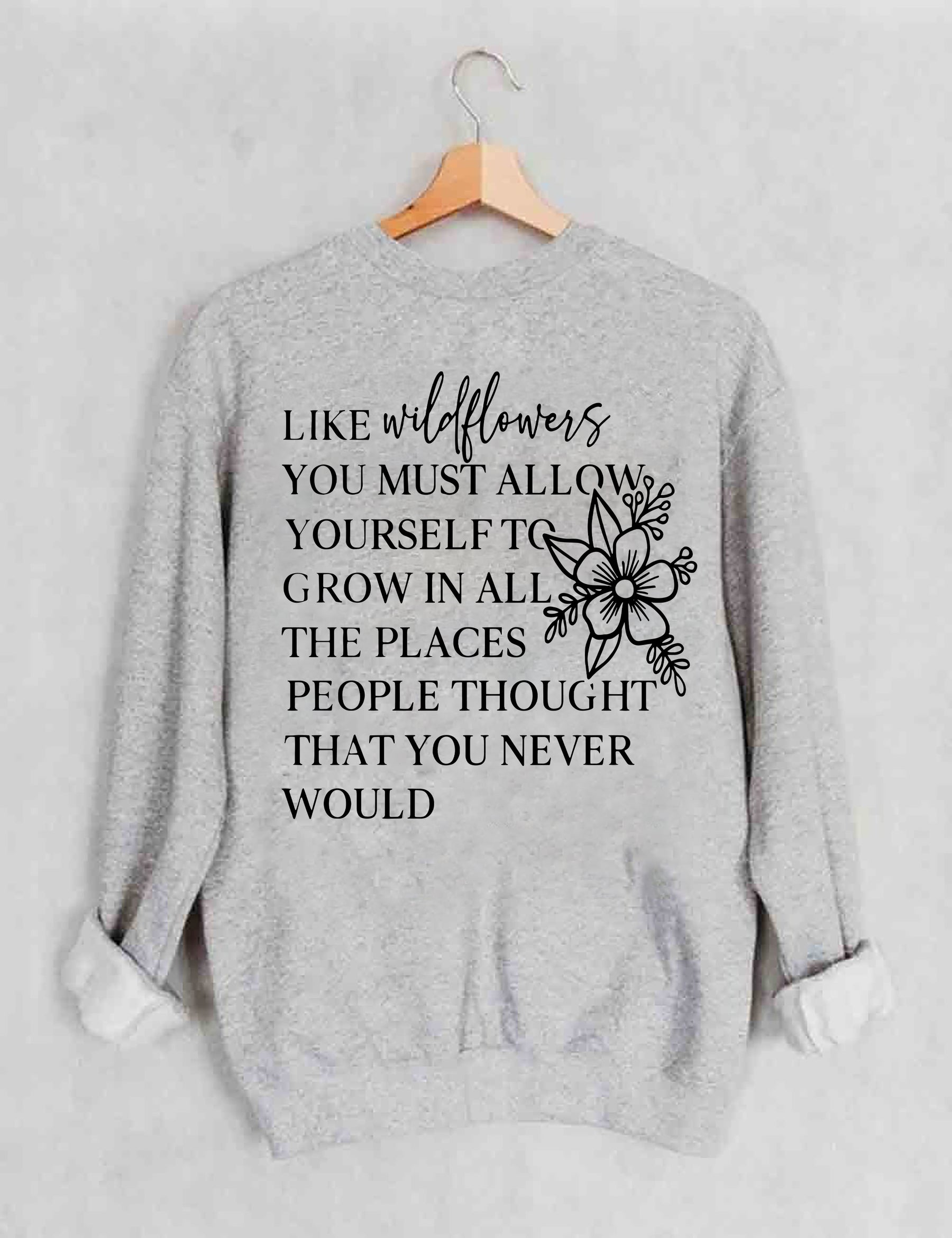 Sweat-shirt J'aime les fleurs sauvages