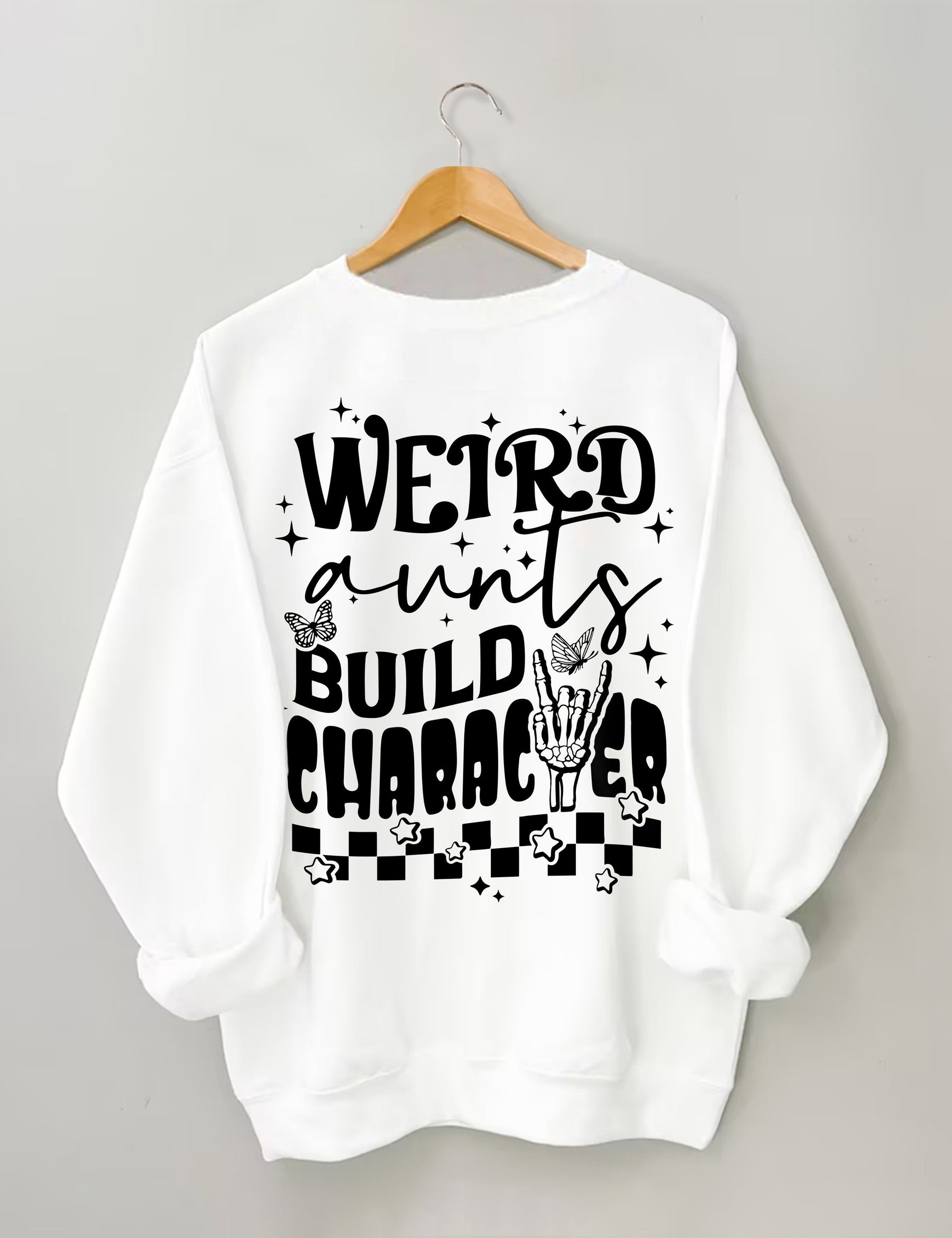 Sweat-shirt de personnage de construction de tantes étranges