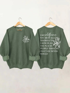 Sweat-shirt J'aime les fleurs sauvages