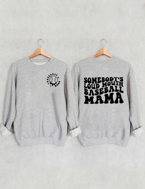 Sweat-shirt maman de baseball à grande gueule de quelqu'un