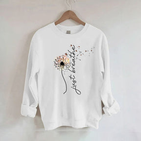 Just Breathe Print Sweatshirt
