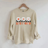 Alphabet Printed Flower Sweatshirt