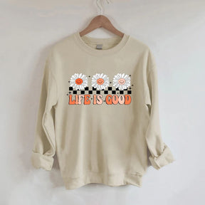 Alphabet Printed Flower Sweatshirt