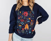 Sweat-shirt fleurs sauvages