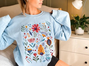 Sweat-shirt fleurs sauvages