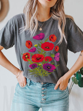 Victorian Flowers Wild Plant T-shirt