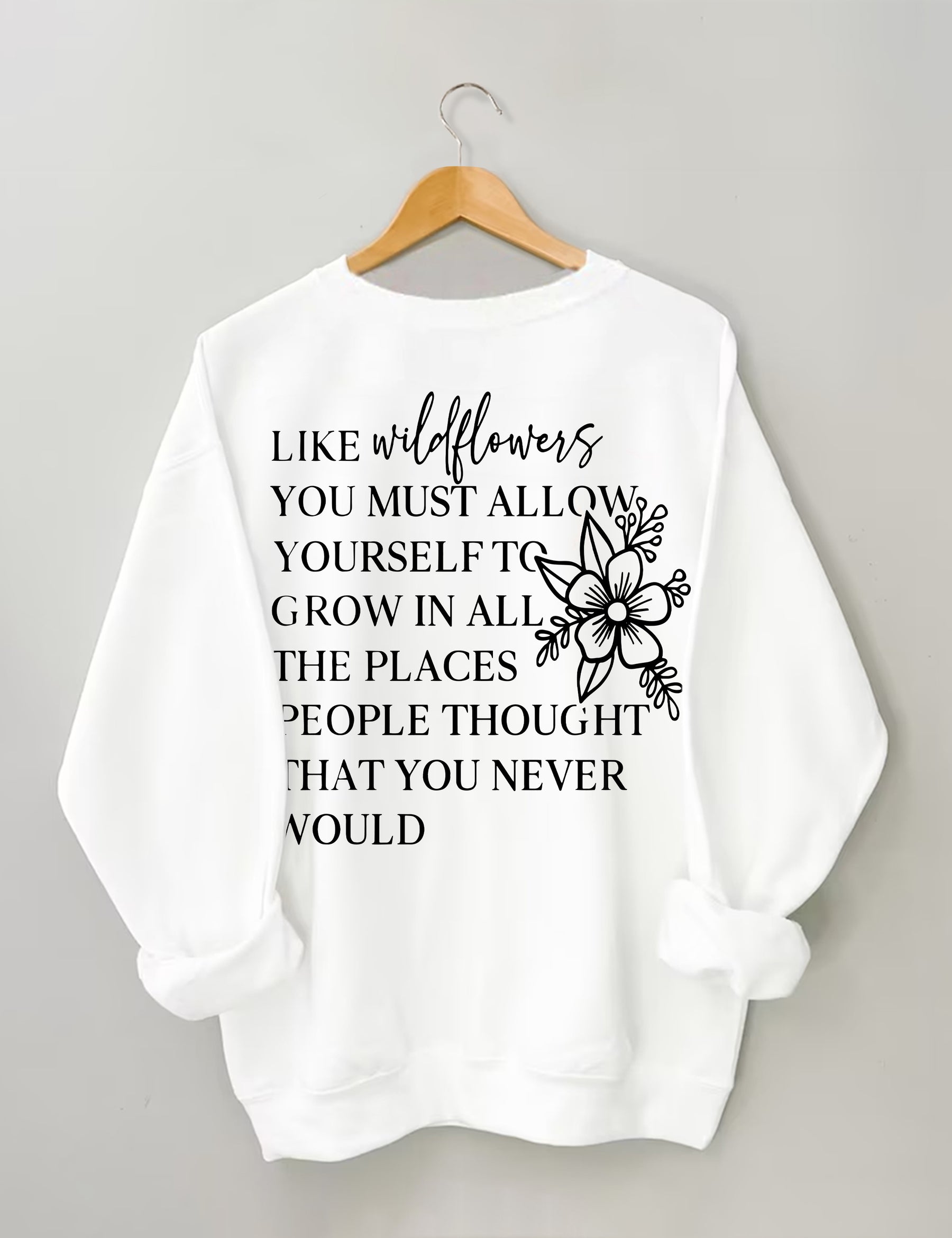 Sweat-shirt J'aime les fleurs sauvages