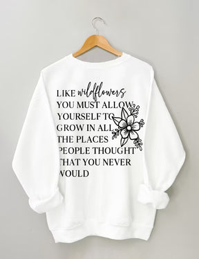 Sweat-shirt J'aime les fleurs sauvages