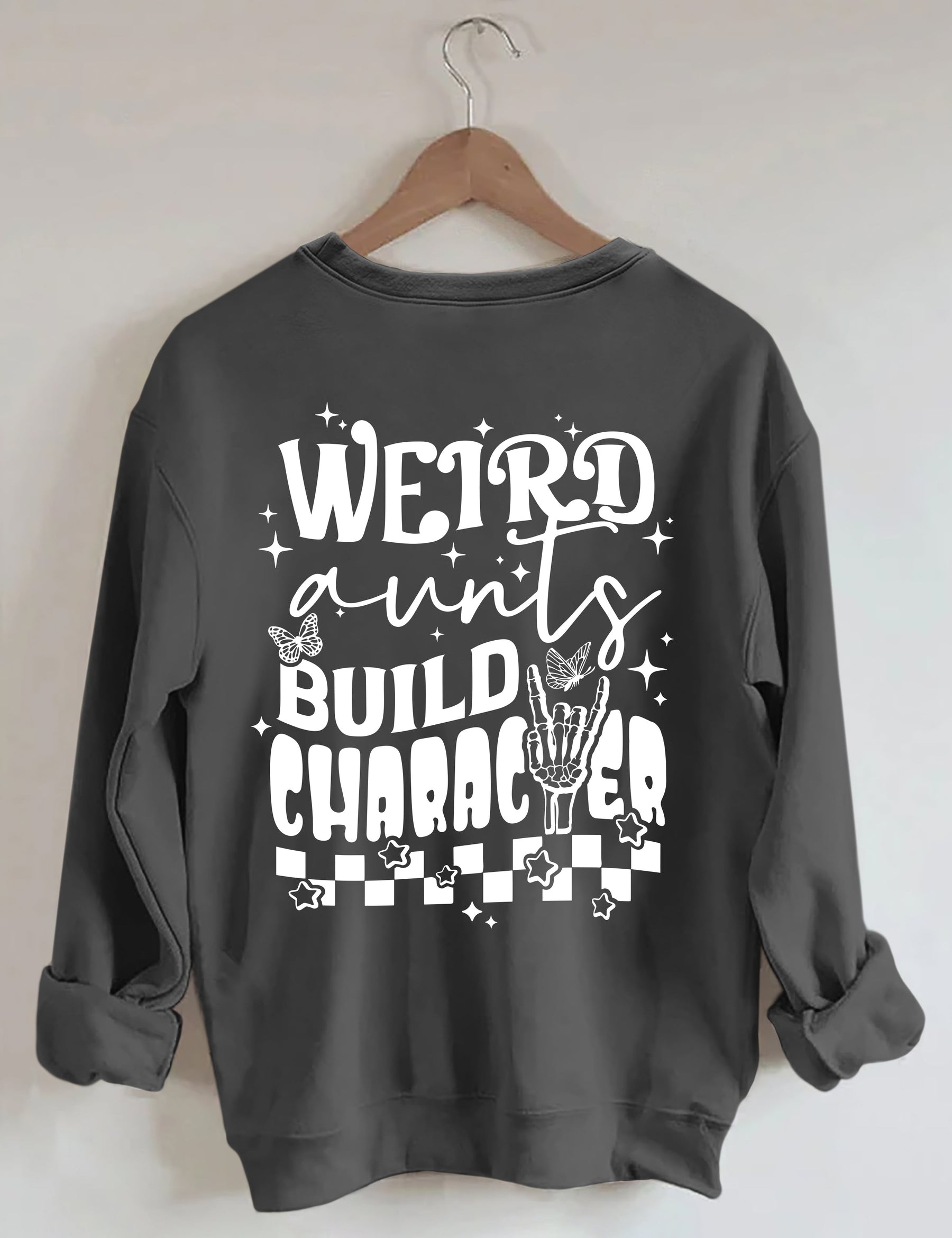 Sweat-shirt de personnage de construction de tantes étranges