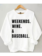 Sweat-shirt de baseball au vin du week-end
