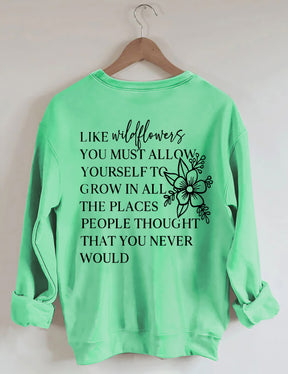 Sweat-shirt J'aime les fleurs sauvages