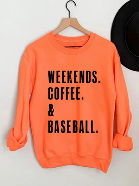 Sweat-shirt café et baseball du week-end