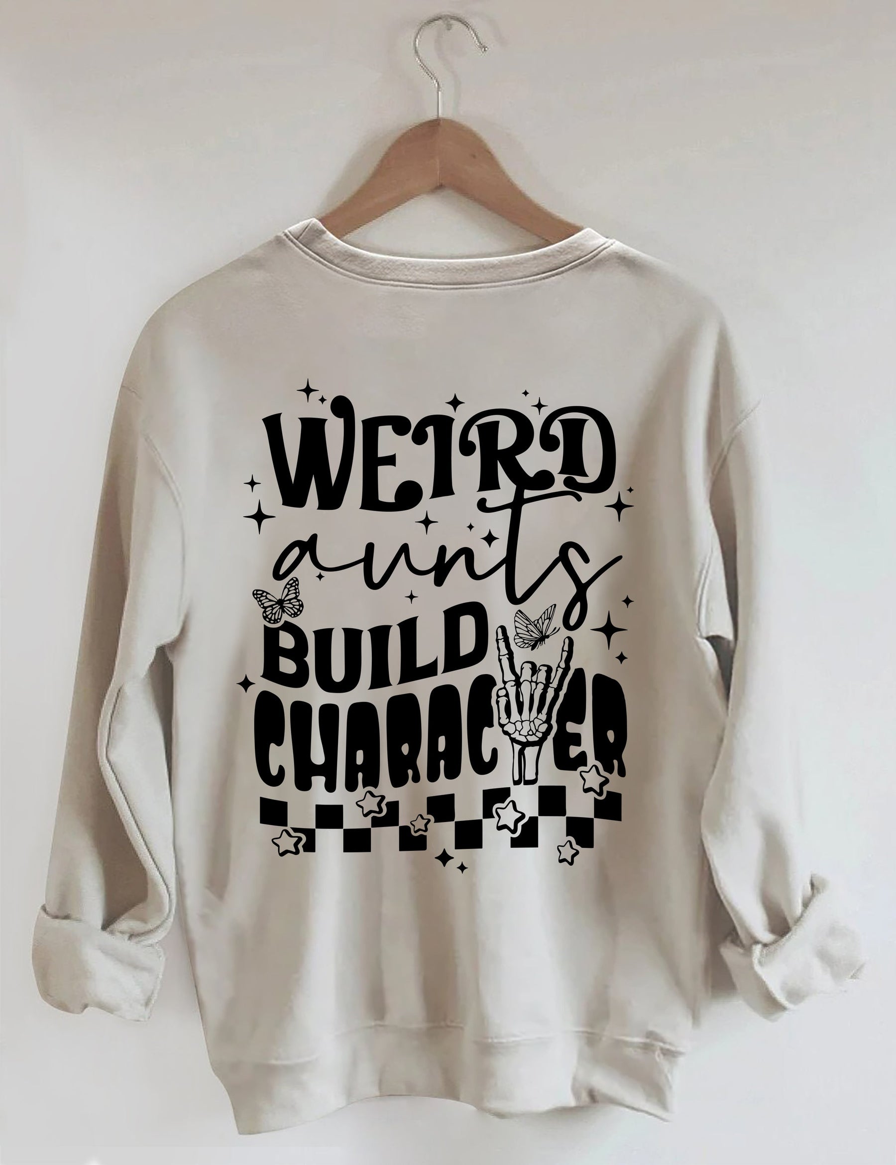 Sweat-shirt de personnage de construction de tantes étranges
