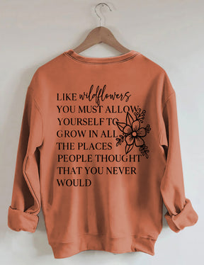 Sweat-shirt J'aime les fleurs sauvages