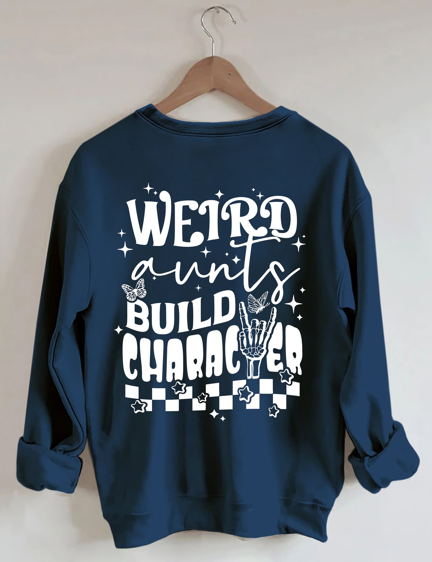 Sweat-shirt de personnage de construction de tantes étranges