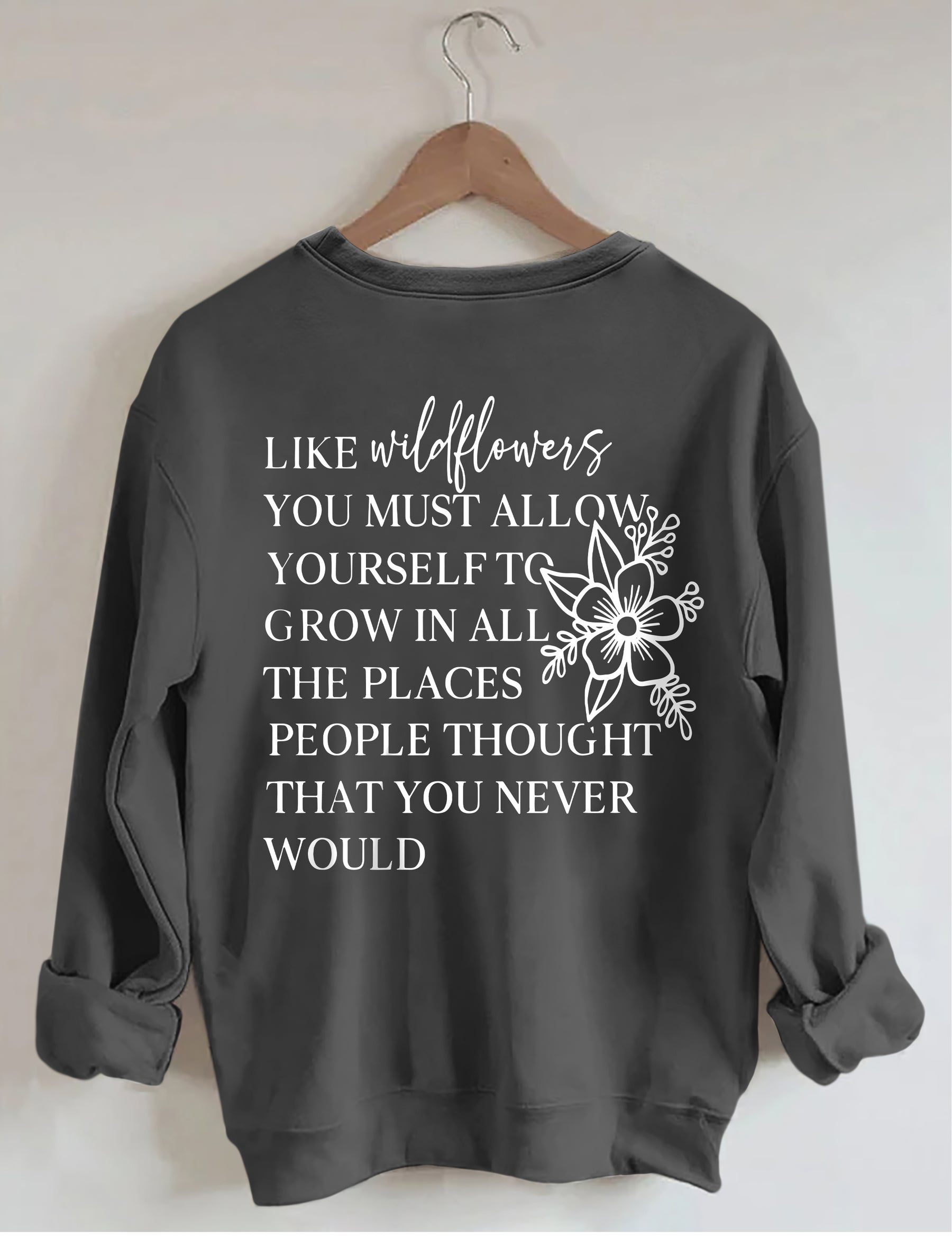 Sweat-shirt J'aime les fleurs sauvages