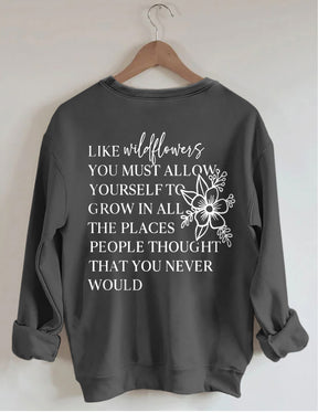 Sweat-shirt J'aime les fleurs sauvages