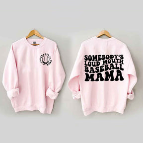 Sweat-shirt maman de baseball à grande gueule de quelqu'un