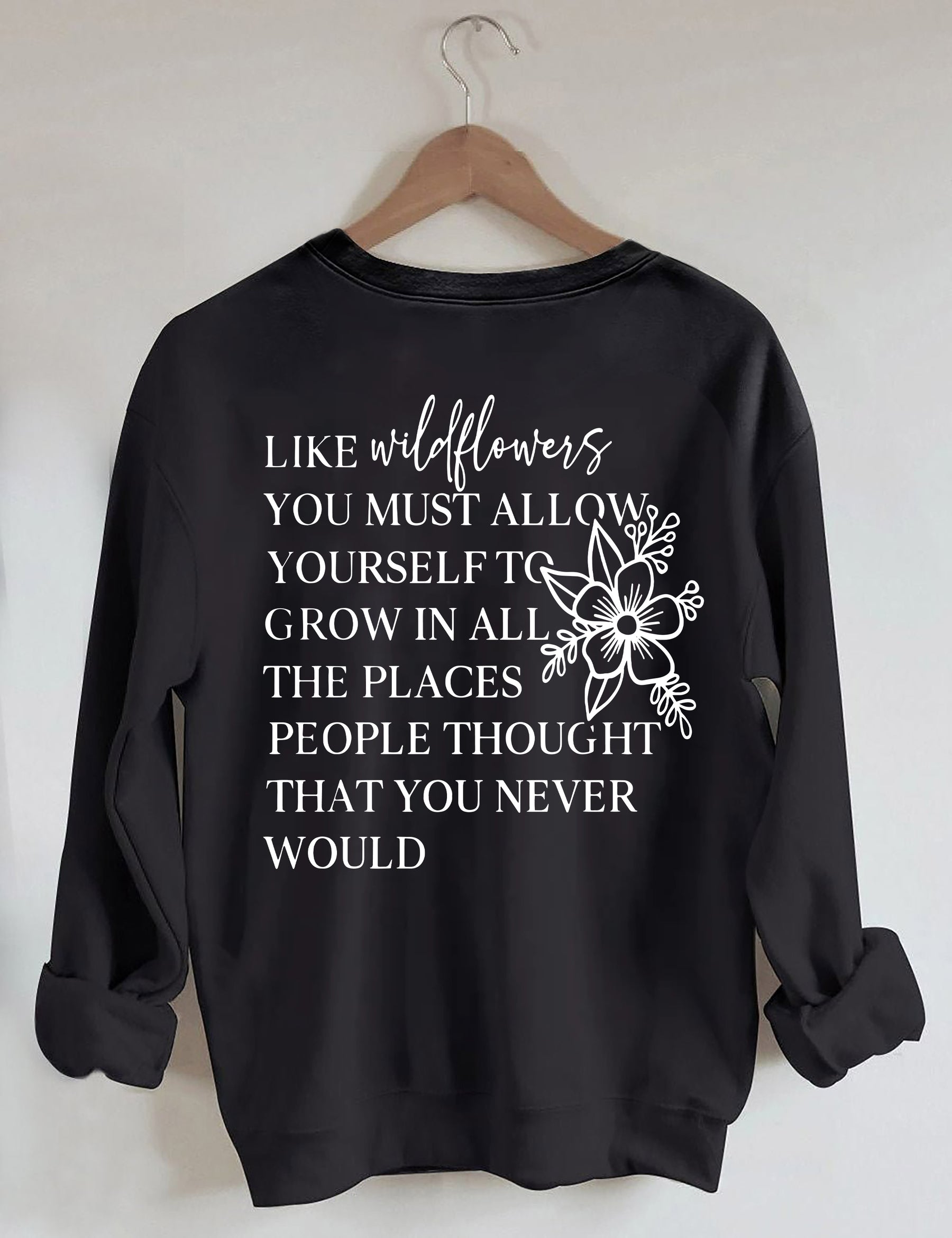 Sweat-shirt J'aime les fleurs sauvages