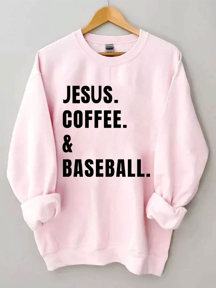 Jesus Coffee Baseball Sweatshirt
